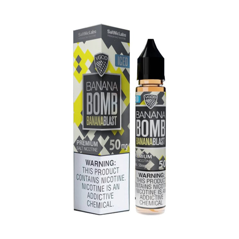 Vgod Banana Bomb Iced Olgun muz tadı ve ferahlatıcı buz etkisiyle salt nikotin likitini uygun fiyata deneyimleyin.