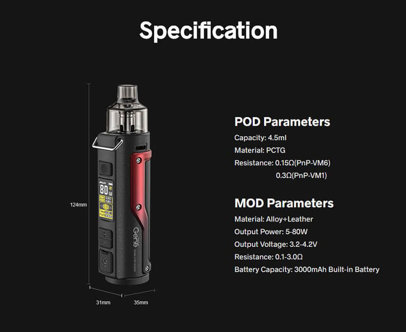 Voopoo Argus Pro Pod Mod Detaylı Özellik Gösterimi