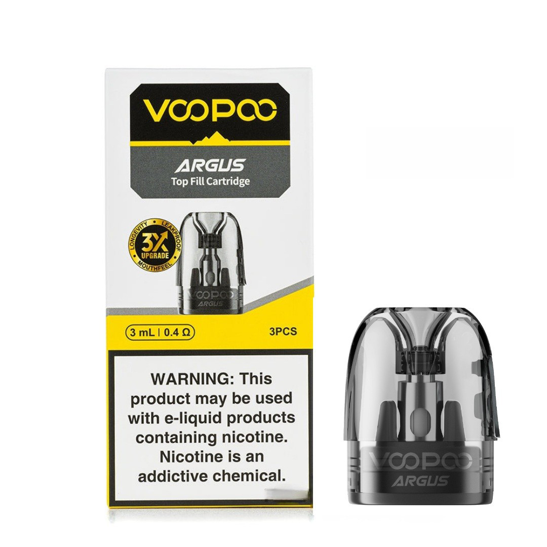 Voopoo Argus Top-Fill Kartuş Uygun fiyata salt nikotin uyumlu Voopoo Argus üstten doldurmalı dayanıklı kartuş.