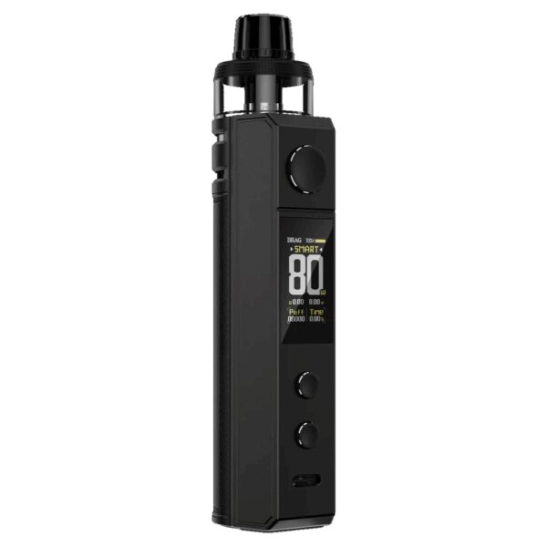 Uygun fiyatlı Voopoo Drag H80s Kit, kompakt gövdesinde güçlü buhar ve Type-C hızlı şarj ile salt nikotin için taşınabilir performans sunar.