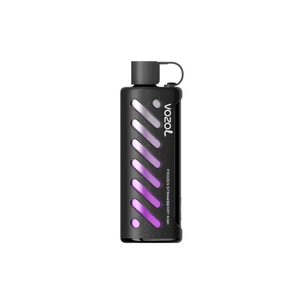 Uygun fiyatıyla salt nikotin keyfi sunan Vozol Gear Shisha 25000 Frozen Strawberry Kiwi kullan-at vape bar.
