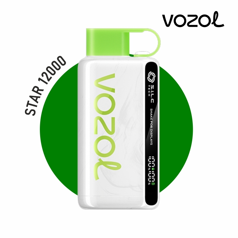 Vozol Star 12000 Sour Apple Ice Ekşi elma ve buzlu ferahlığı birleştiren Vozol Star 12000, uygun fiyatlı salt nikotin kullan-at vape bardır.