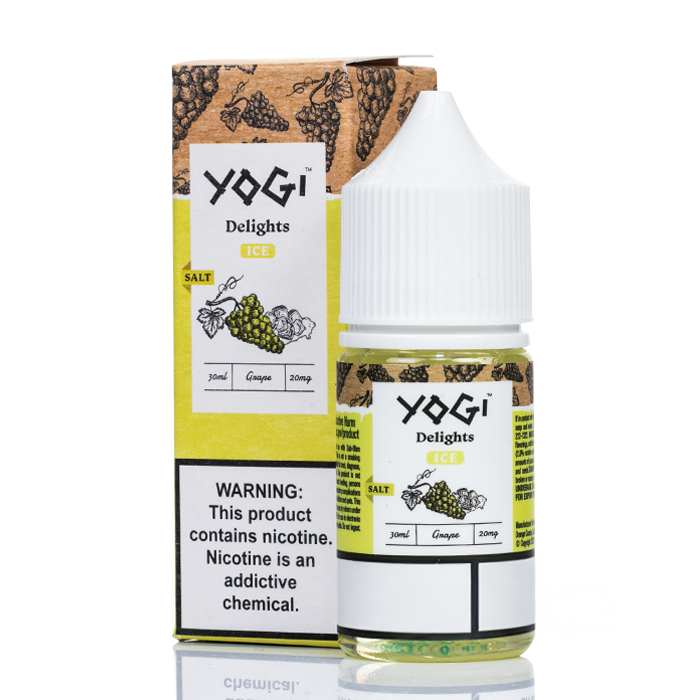 Yogi Delight White Grape Ice Salt Likit Beyaz üzümün ferahlatıcı tadı ve buz etkisiyle hazırlanan salt nikotin likiti, uygun fiyatıyla pod sistemlerde yoğun lezzet sunar.