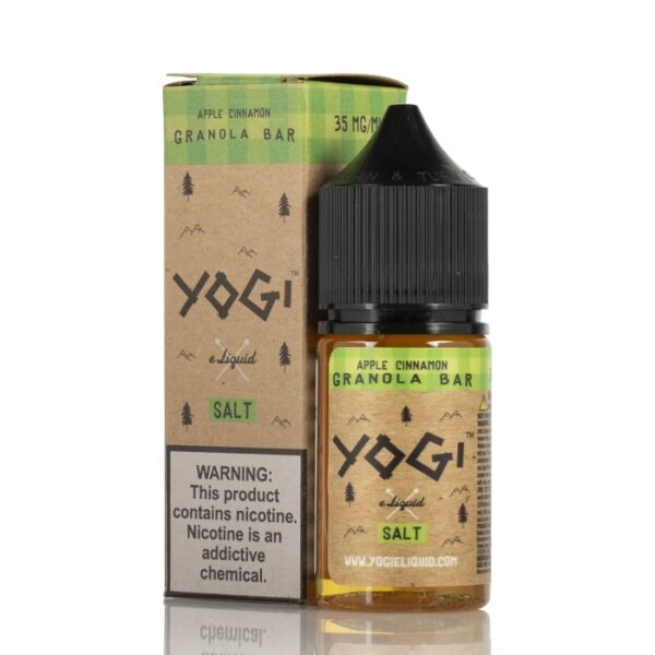 Elma ve tarçın aromalı 30ml Yogi E Liquid, yoğun lezzeti ve uygun fiyatıyla salt nikotin keyfi sağlar.