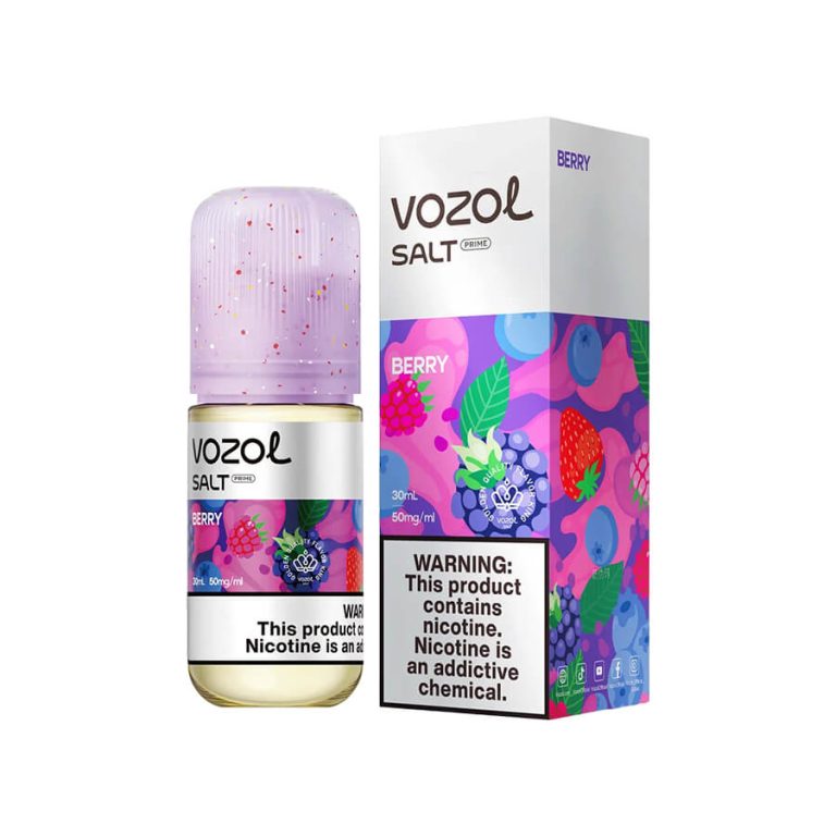 Orman meyveleri ve şeftali aromalı Vozol Berry Salt Likit 30ML, 30MG ve 50MG salt nikotin seçenekleriyle uygun fiyatlı pod likiti.