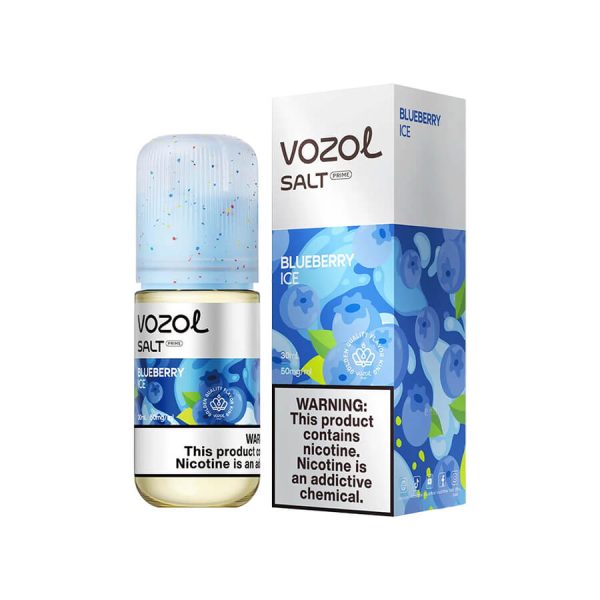 Uygun fiyatlı Vozol Blueberry Ice salt nikotin likit, yaban mersini ve buz ferahlığı sunar.