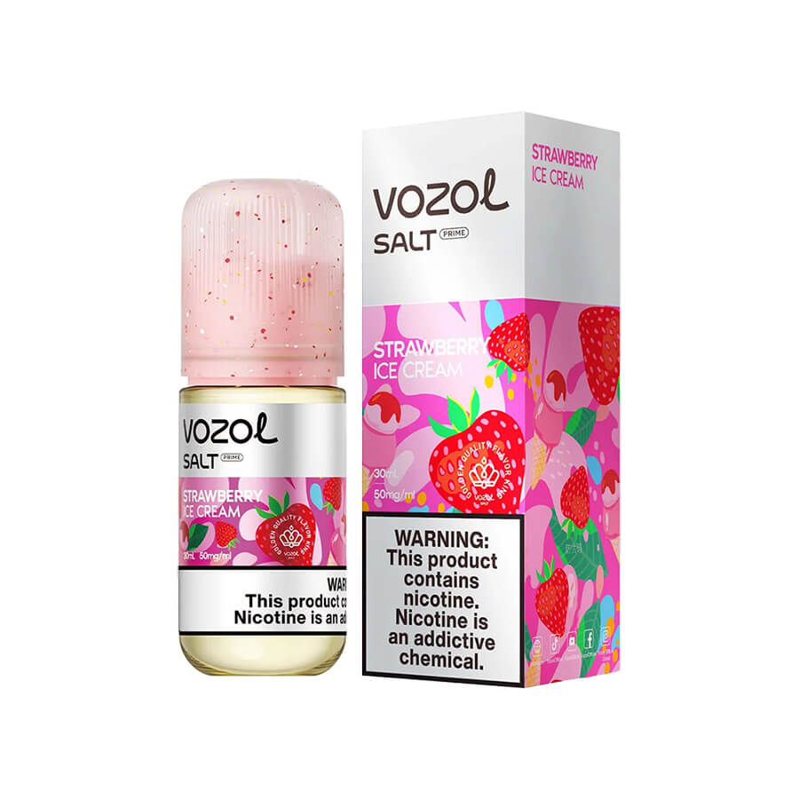 Vozol Strawberry Ice Cream 30/50mg Vozol Strawberry Ice Cream, çilekli dondurma tadı ve uygun fiyatlı salt nikotin seçeneği sunar.