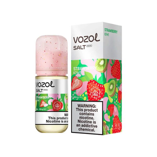 Vozol Strawberry Kiwi Salt Likit, çilek ve kivi aromalarıyla ferahlatıcı bir deneyim sunar ve 30MG ile 50MG salt nikotin seçenekleriyle uygun fiyatlıdır.