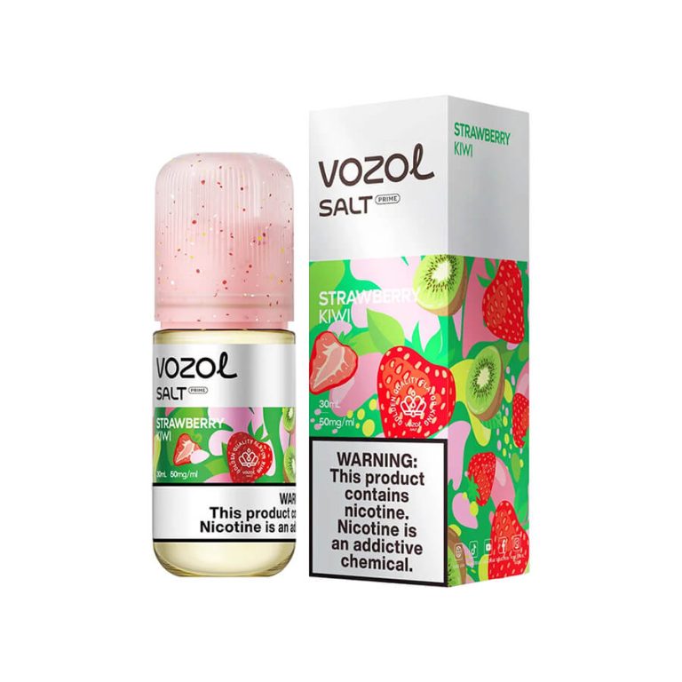 Vozol Strawberry Kiwi Salt Likit, çilek ve kivi aromalarıyla ferahlatıcı bir deneyim sunar ve 30MG ile 50MG salt nikotin seçenekleriyle uygun fiyatlıdır.