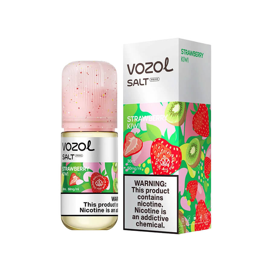 Vozol Strawberry Kiwi Salt Likit 25/50mg Vozol Strawberry Kiwi Salt Likit, çilek ve kivi aromalarıyla ferahlatıcı bir deneyim sunar ve 30MG ile 50MG salt nikotin seçenekleriyle uygun fiyatlıdır.