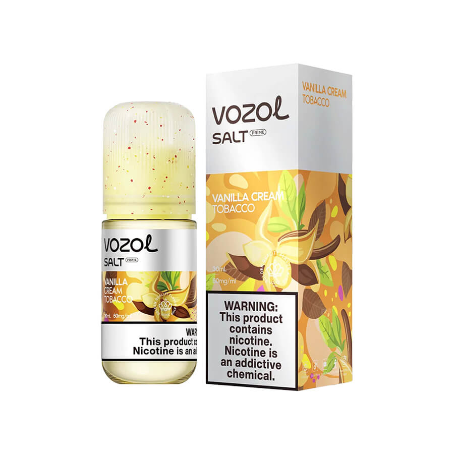 Vozol Vanilla Cream Tobacco 30ML Uygun fiyatlı 30ML Vozol Vanilla Cream Tobacco, vanilya kreması ve tütün lezzetini 30MG veya 50MG salt nikotin ile sunar.