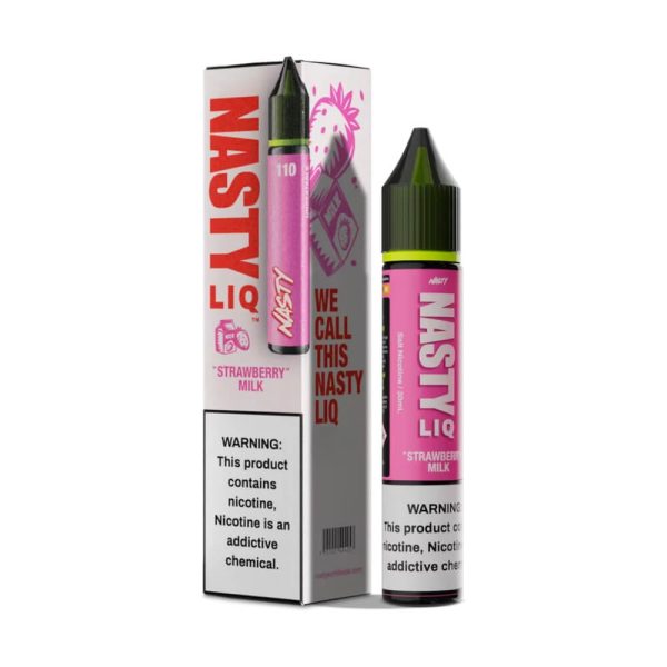 Uygun fiyatla 60ml şişede sunulan Nasty Liq Strawberry Milk likit, olgun çilek ve kremsi süt uyumuyla gün boyu keyifli içim sağlar.