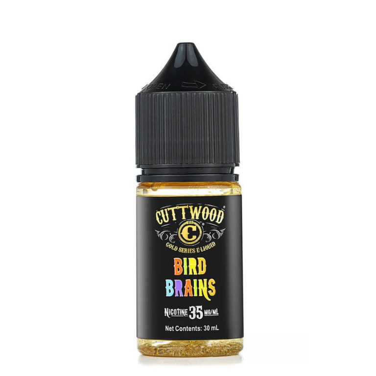 30ml Cuttwood Bird Brains salt likit, meyve ve tahıl karışımıyla uygun fiyatlı premium pod deneyimi sunar.