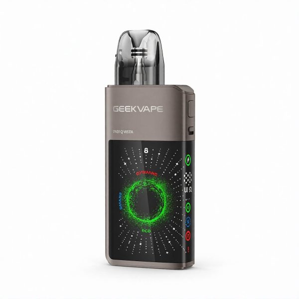 Uygun fiyatlı Geekvape Digi Q Vista Pod Mod, 1600 mAh batarya ve 35W güçle salt nikotin için şık tasarım sunar.