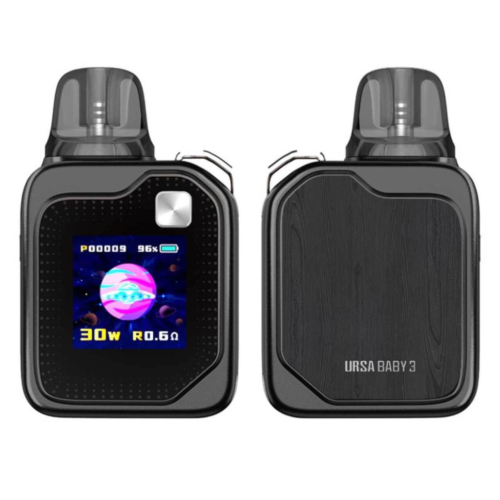 1000 mAh pil ve 30W gücüyle kompakt Lost Vape Ursa Baby 3 Pod Mod, uygun fiyata salt nikotin keyfi sunar.