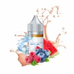 Uygun fiyatlı Saltica Frozen Jam Salt Likit, yaban mersini reçeli, karpuz ve ahududu krema lezzetini buz etkisiyle 35mg veya 50mg salt nikotin seçeneğiyle sunar.