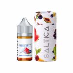 Uygun fiyatlı Saltica Frozen Jam Salt Likit, yaban mersini reçeli, karpuz ve ahududu krema lezzetini buz etkisiyle 35mg veya 50mg salt nikotin seçeneğiyle sunar.