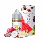Ejder meyvesi, karpuz ve vanilya muhallebisi aromalarıyla uygun fiyatlı 35mg veya 50mg salt nikotin seçeneği sunar.
