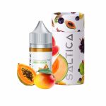 Mango, papaya ve kavunun tropikal uyumunu uygun fiyatla sunan 35mg ve 50mg salt nikotin seçenekli likit.