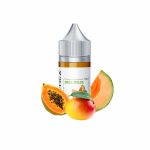 Mango, papaya ve kavunun tropikal uyumunu uygun fiyatla sunan 35mg ve 50mg salt nikotin seçenekli likit.