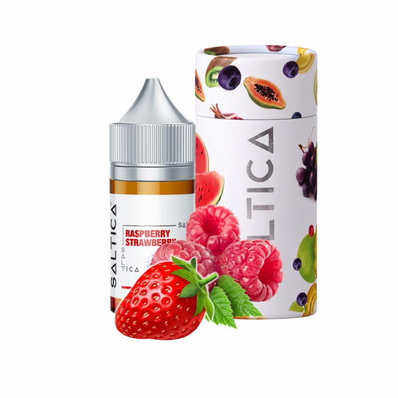Saltica Raspberry Strawberry Salt Likit 35/50mg - 2 Ahududu ve çilek krema lezzetini uygun fiyatla sunan Saltica salt nikotin likiti.