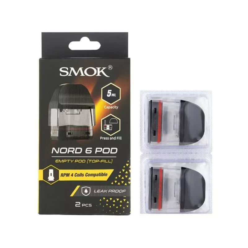 Smok Nord 6 Kartuş RPM 4 Coil Uyumlu Smok Nord 6 kartuş, RPM 4 coil uyumlu şeffaf gövdesiyle likit seviyesini gösteren uygun fiyatlı 2'li boş yedek set.