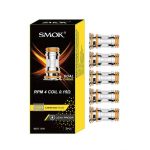Orijinal SMOK RPM 4 Mesh Coil 5'li paket, salt nikotin ile saf lezzet ve yoğun buhar sunan uygun fiyatlı bir seçenek.