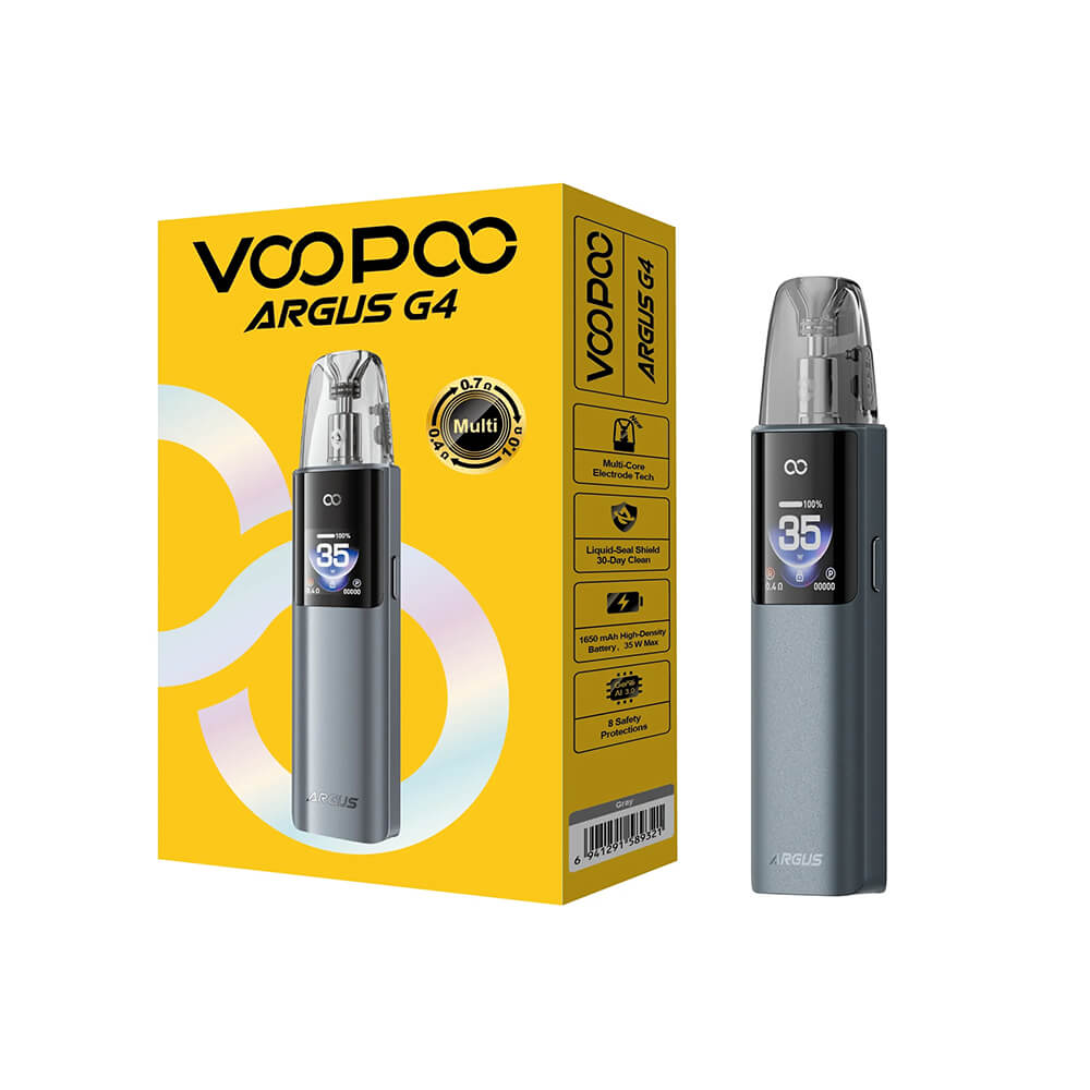 Voopoo Argus G4 Pod Mod 1650mAh - 1 1650 mAh batarya ve 35W güç sunan şık Voopoo Argus G4 Pod Mod'u salt nikotin için uygun fiyata keşfedin.