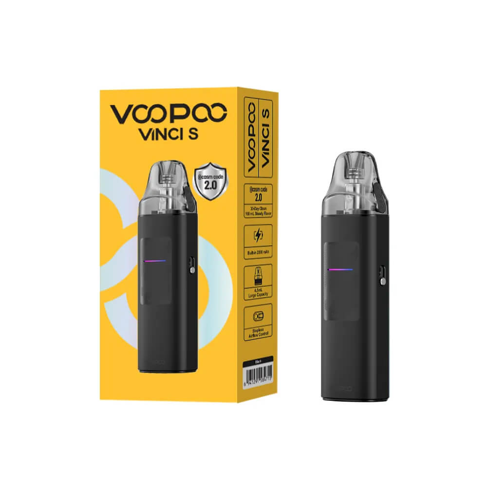 Voopoo Vinci S Pod Mod 2000mAh 2000 mAh batarya ve 40W güç ile uygun fiyata uzun süreli salt nikotin kullanımı sunan Voopoo Vinci S Pod Mod.